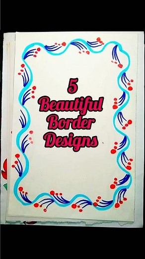 5 easy border designs PROJECT WORK DESIGNS/ SIDE BORDER DESIGNS / BORDER DESIGNS