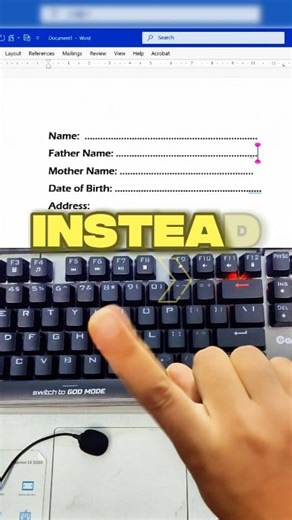 You’re Doing Dotted Lines Wrong in MS Word | Here’s the Right Way #MSWordTips #WordHack #OfficeHacks #KeyboardShortcuts #WordTricks #fblifestyle #excel Stop pressing the dot key again and again to make dotted lines in Word. There’s a faster, professional way. In this short tutorial, you’ll learn how to use the Tabs Leader feature in Microsoft Word to create clean and perfectly aligned dotted lines in seconds. Why this trick is useful: Saves time and effort compared to typing dots manually Works 