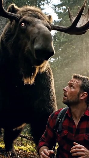 Tattoo Worthy Adventures | Terrifying Encounter in the Forest While hiking through a dense forest, a massive half-grizzly, half-moose creature appeared and sniffed... | Instagram