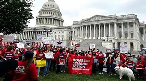 Gun control advocacy groups rally at Capitol, urge senators to pass reform