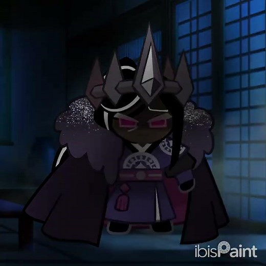 I drew a Yandere Dark Cacao Cookie in Ibispaint X #cookierunkingdom #yandere #happysugarlife