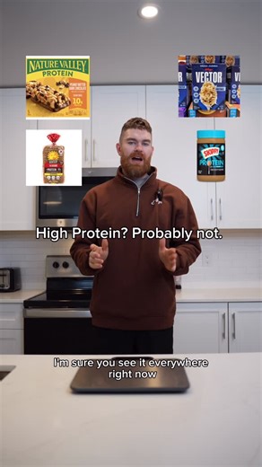 Thomas Wall | Online Nutrition and Fat Loss Coach🇨🇦 on Instagram: "Most foods labeled “high protein” aren’t actually high protein 👇 You see it everywhere now.. high protein cereal, bars, breads, snacks… but most of it is just marketing. After coaching nutrition clients for 9 years, I’ve learned two things: 1️⃣ Most people struggle to hit their daily protein target 2️⃣ Most people don’t actually know what high protein means So here’s the simple rule I created for my clients to use👇 📏 The Hig