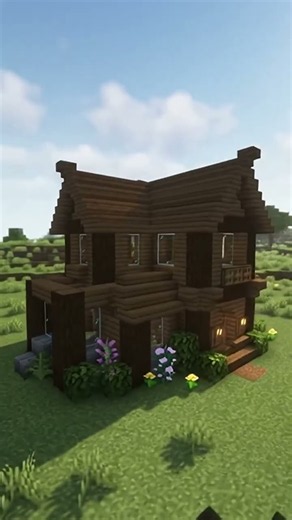 🏠 How To Build A Cozy Minecraft Starter House#minecraft #minecraft#minecraft#gaming #tutorial#shorts