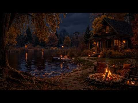 Can’t Sleep? Spend the Night on This Autumn Farm 🌙🔥 Country Night Sounds & Crackling Fire