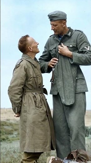 Rare Colorized WWII Footage: 7ft German Soldier Jacob Naken Surrenders in Normandy #history #ww2