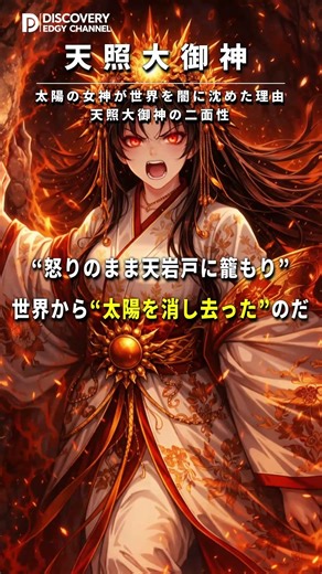 【ショート解説】天照大御神 ‐太陽の女神が世界を闇に沈めた理由――天照大御神の二面性‐ #discoveryedgychannel #ファンタジー解説 #意外な事実