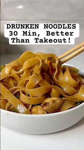 Drunken Noodles (30 Minutes, Better Than Takeout!) #recipe #thaifood