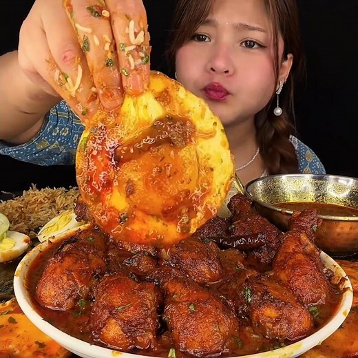ASMR :EGG POGE AND RICE EATING II #mukbang #asmr #eatingsounds