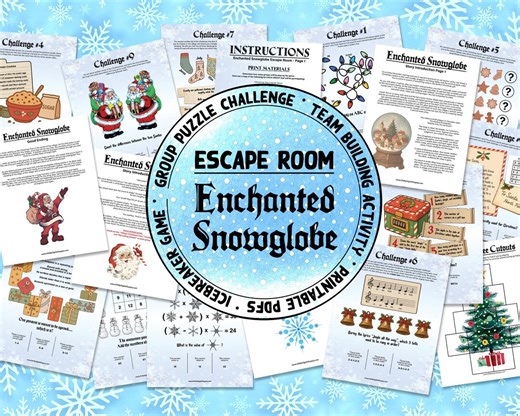 Christmas Escape Room: Enchanted Snowglobe, Printable 1 Hour Group Team Building Activity & Icebreaker Game, PDF Files - Etsy UK