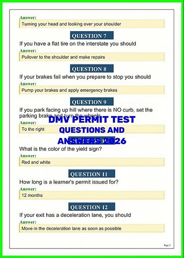 DMV Permit Practice Test 2026 | 100 DMV Permit Questions and Answers for First-Time Drivers