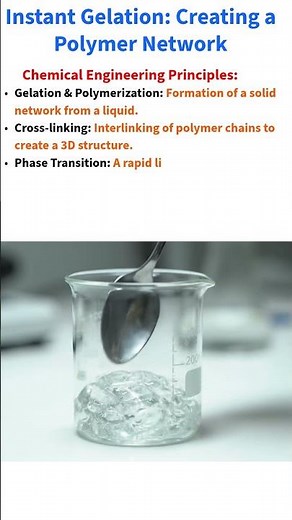 Instant Gelation: Creating a Polymer Network #gelation #polymer #polymernetwork #materialscience