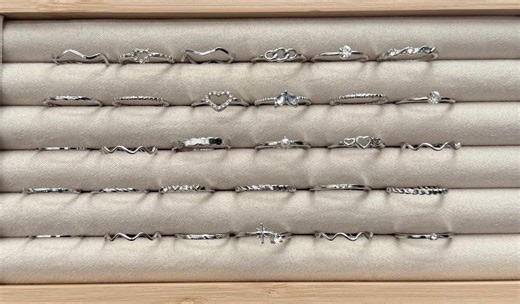 28pcs Stackable Ring Set, Rhinestone Heart Ring, Simple Layered Rings, Midi Rings, Stacking Rings for Her, Sliver Jewelry Gift for Her - Etsy