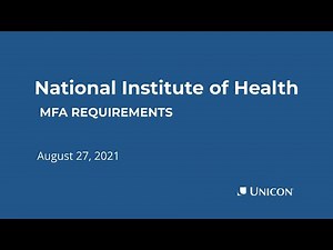 NIH MFA Requirements Webinar