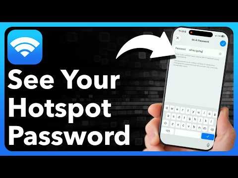 How To See Hotspot Password On iPhone
