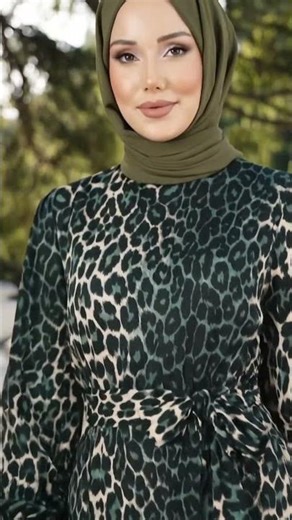 Leopar Desenli Bürümcük Elbise