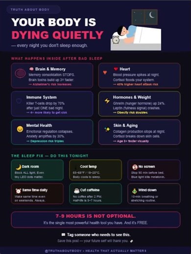 😴 You think you're just tired Your body knows different