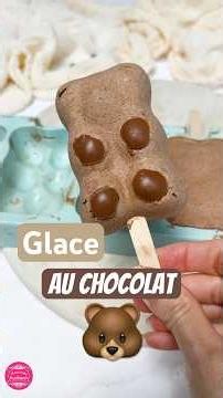 Recette de glace au chocolat oursons 🐻 #glace #glaceauchocolat #glaceourson #recette