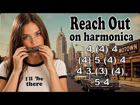 "Reach Out I'll Be There" ON HARMONICA ( CHROMATIC ), ARMÓNICA CROMÁTICA, TABS, GAITA DE BOCA MUNDHA