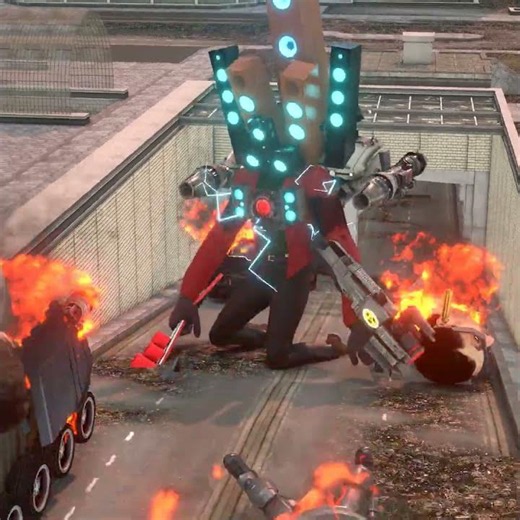 TV Man bravely fights against the Astro Skibidi