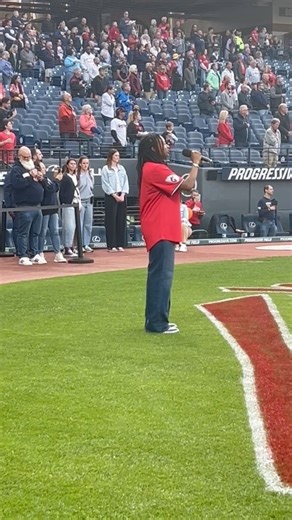 16K views · 329 reactions | These vocals!  朗 Emily Somé from The Notebook blew us away with her rendition of Star Spangled Banner at Monday's Cleveland Guardians game!  Catch Emily and her talented cast mates in THE NOTEBOOK now through September 27 at Playhouse Square.  #Cleveland #NationalAnthem #GuardsBall #TheLandforLife #NotebookMusical | Playhouse Square | Facebook