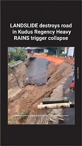Landslide Destroys Road in Kudus Regency, Central Java | Indonesia Weather Impact