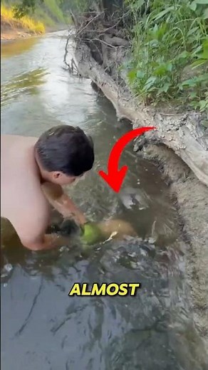 He Almost Drowned Catching THIS Monster! 😱 #shorts