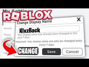 How To Change ROBLOX Display NAME Without Waiting 7 Days ✅ Change Roblox Name For Free (Don't Wait)