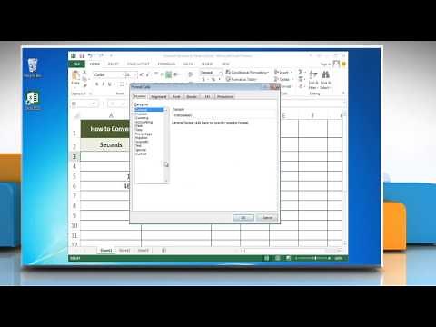 How to convert Seconds to Time in Excel 2013
