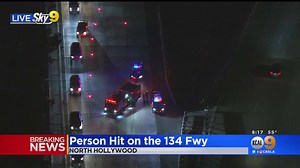 #BREAKING: A person is dead tonight after being struck on the 134 Freeway in North Hollywood https://cbsloc.al/2NPmLtE | CBS LA