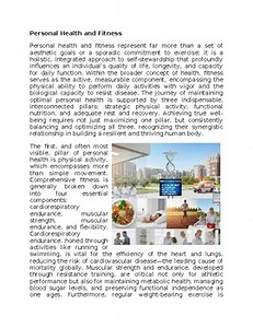 Personal Health & Fitness in Health Worksheet Sub-Plan Classwork Homework