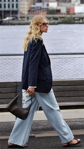 Stepping into fall with laidback confidence. Fluid, light layers over relaxed denim. Minimal accessories finish the look with a sleek touch. ​ Discover the latest styles to transition into the new season. | Calvin Klein