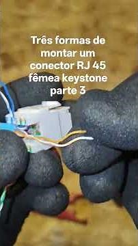 Veja como montar um conector RJ 45 fêmea, usando uma ferramenta específica de conectorização.