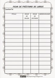 Tarjeta Prestamo De Libros