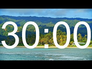 30 Minute Timer | Rolling Ocean Waves 4K