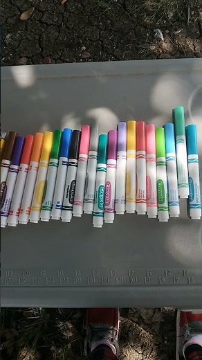 classic colors and assorted colors on 20 Crayola markers 10+