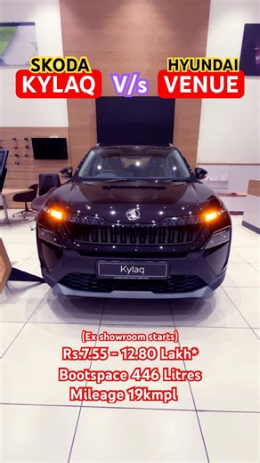 Skoda KYLAQ vs VENUE, ₹7.55* Lakh #skodakylaq #kylaq