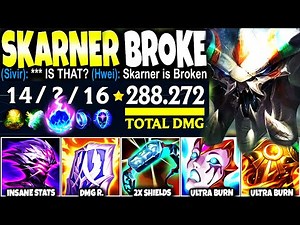 THE BEST NEW SKARNER REWORK TOP LANE SEASON 14 BUILD ~ 288.000+ TOTAL DMG 🔥 LoL Skarner s14 Gameplay