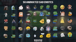 50 Animated Sad Emotes Pack for Twitch, Kick, Youtube and Discord - Sad Pepe Emote - Sad Cat - Twitch Emotes for Streaming - Meme - Etsy