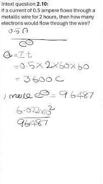 Calculating the number of electrons when electric current flows through a metal wire.