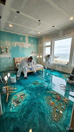 Ocean Epoxy Bedroom 🐚 Luxury Underwater Design