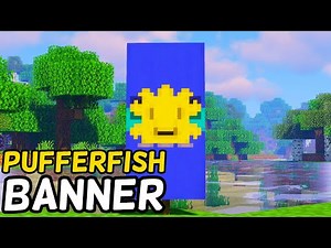 How To Make A Pufferfish Banner in Minecraft! (1.16+) (LOOM CRAFTING)
