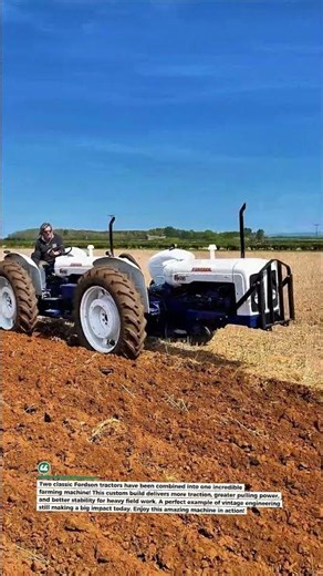 Insane Twin Fordson Tractor Pulling Power! #Tractor #Farming #USA