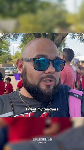 Students and parents continue to protest changes at Cage Elementary and Chrysalis Middle School in Houston’s east end, including the removal of two teachers who questioned district leadership in a meeting on Friday. Yesterday, a group of about 50 community members gathered for a second protest this week. 5th grader Jocelyn Saenz was in the crowd. She says she doesn’t like the changes to her school, especially the faster lessons and timed quizzes. Saenz says she’s learning less this year, and tha