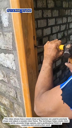 Amazing Door Frame Fitting Technique Using Wood Chisel and Hammer