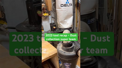 Delta dust collector and Oneida Super Dust Deputy are great together #tools #workshop #woodworking