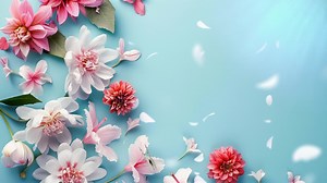 Download AI generated minimalist video background of flower, butterfly and drop petals for free