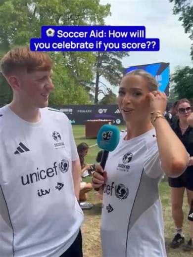 WARNING this video features @angryginge13 pretending to surf and Danny Dyer talking about his dad bod! It's Soccer Aid for UNICEF tomorrow, so we caught up with the celebs taking part to find out how they'd celebrate if they scored. #socceraid #socceraid2026
