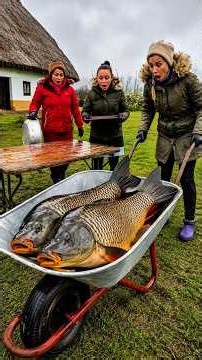 Giant Fish Oven Feast | ASMR Nature Cooking #food #cooking #fish