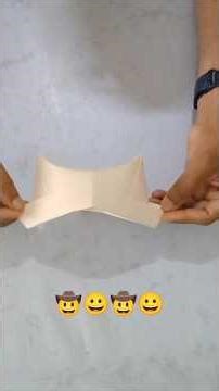 Cowboy Hat Paper Craft 🤠 | Easy Paper Hat #Shorts#papercraft #paperart #hat#handmade# make paper hat
