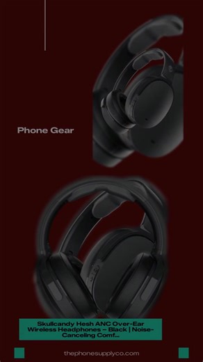 Experience the blend of comfort and sound quality with the Skullcandy Hesh ANC Over-Ear Wireless Headphones. Enjoy noise-canceling technology that helps you immerse yourself in your favorite playlists without distractions. Explore at thephonesupplyco.com #Skullcandy #WirelessHeadphones #NoiseCancelling #AudioQuality #MusicLovers #HeadphoneLife #TechAccessories #ComfortInStyle https://www.thephonesupplyco.com/products/skullcandy-hesh-anc-wireless-headphones-black